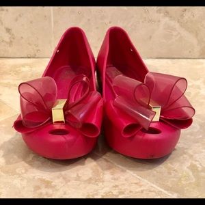 Mel dreamed by Melissa, hot pink bow flats. Sz 13